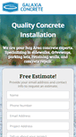 Mobile Screenshot of galaxiaconcrete.com